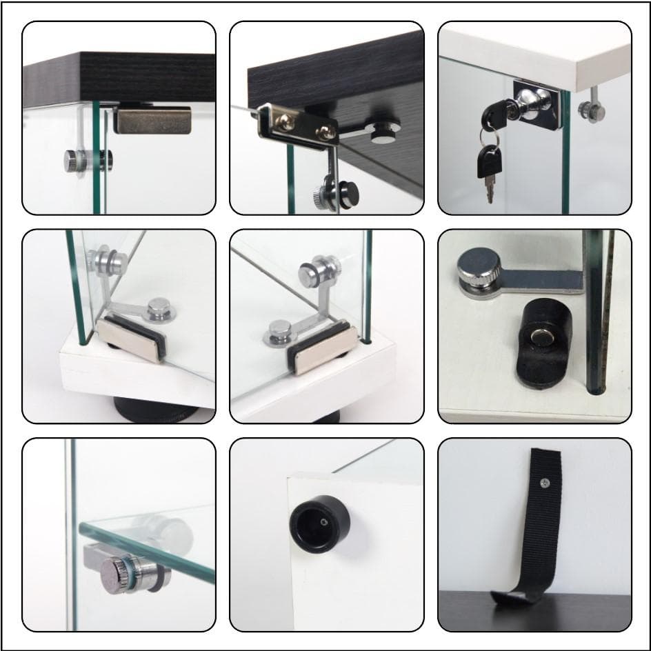 ≪値下げ≫【新品】ガラスコレクションケース｜3段スリム白｜フィギュア棚