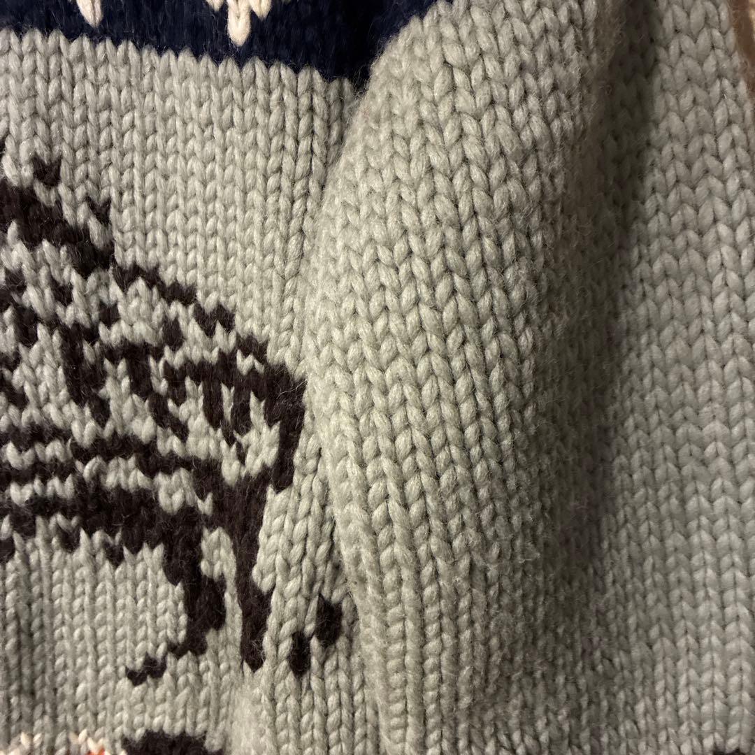 カナダ製 KANATA Indian カウチンセーター SIZE36 肉厚