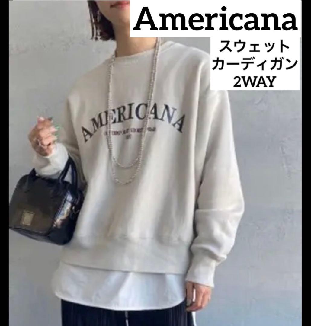 Americana アメリカーナ 別注カレッジ風口ゴ前後2WAYスウェット