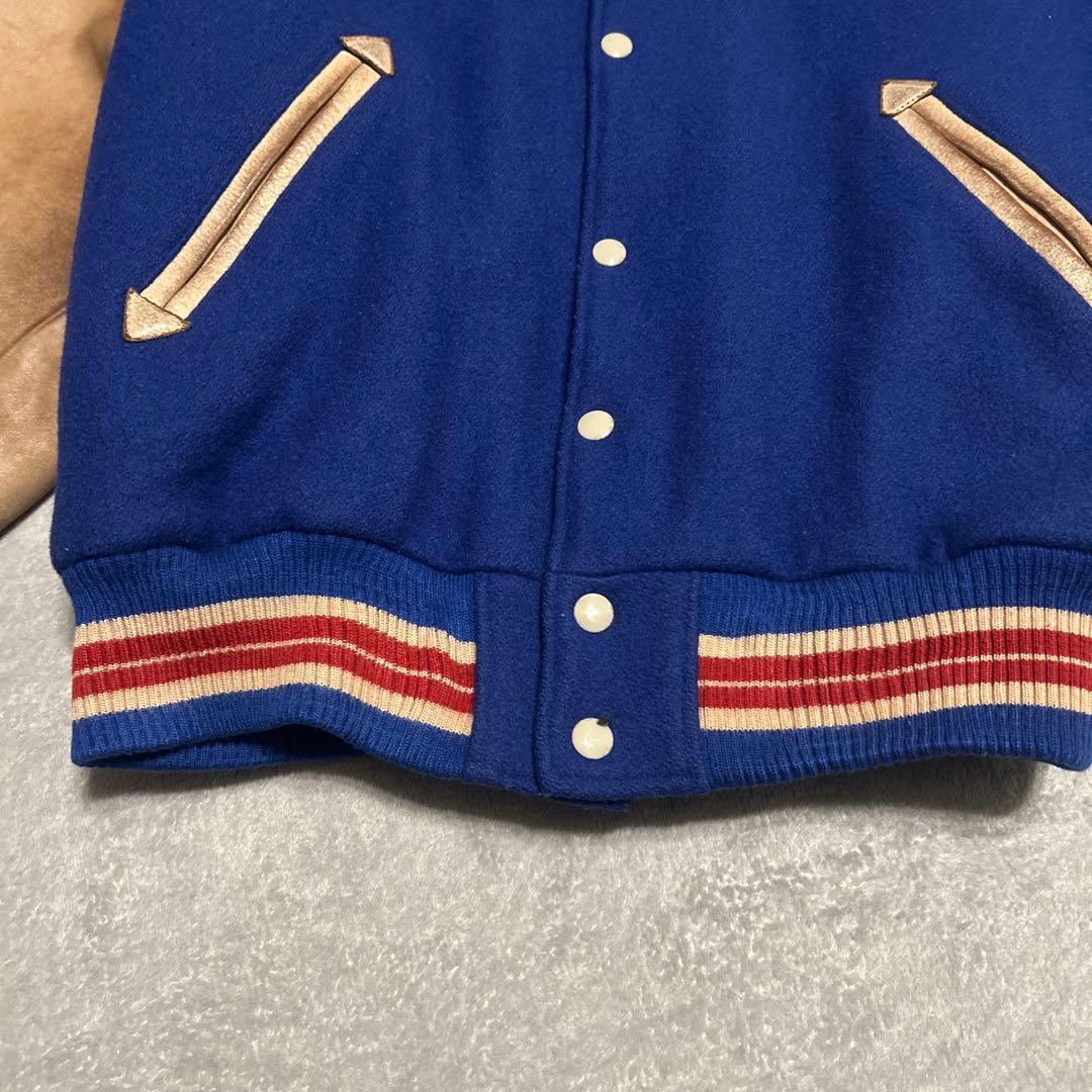 スタジャン　NHL ニューヨークレンジャーズ　ビーバールーツ　カナダ製　袖革