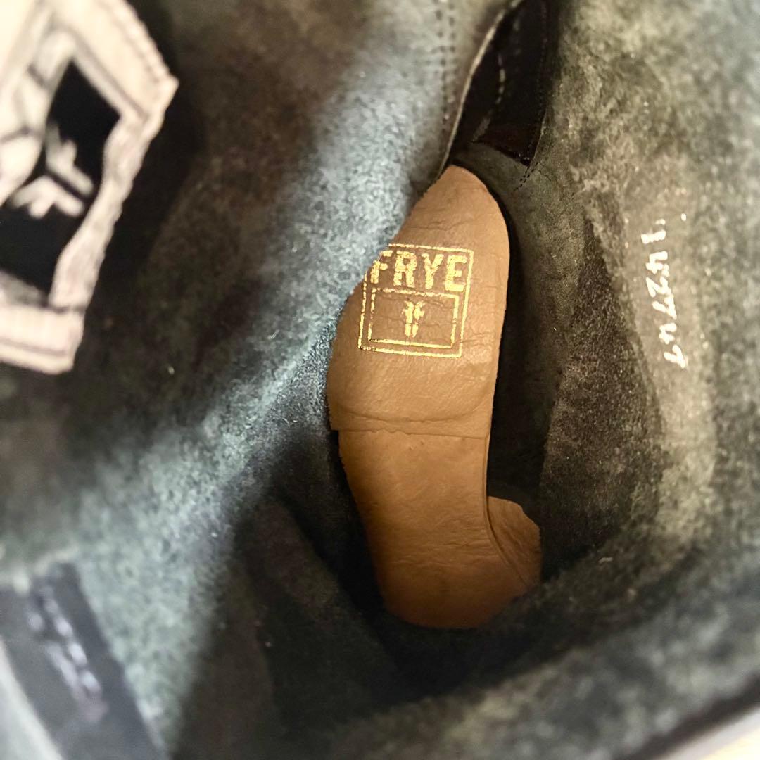 FRYEエンジニアブーツ バックル ブラック ベルト ギミック レザー 25㎝