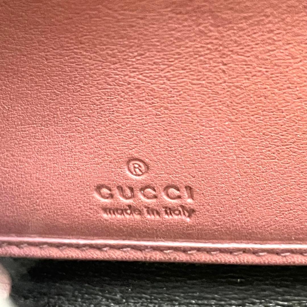グッチGUCCI シマレザー　長財布　ラウンドファスナー　0111-⑥