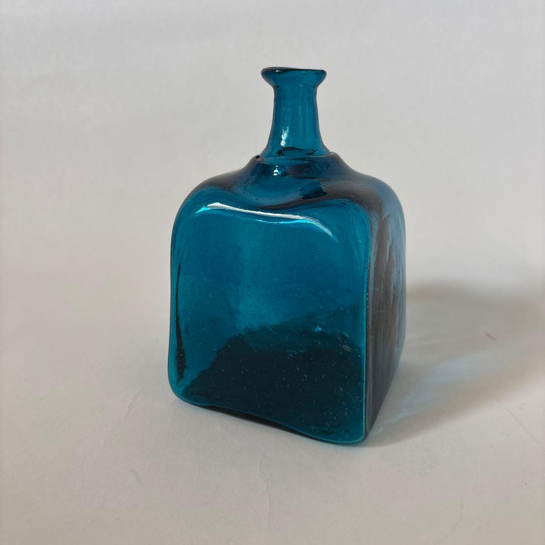 横山秀樹　ガラス　角瓶　民藝