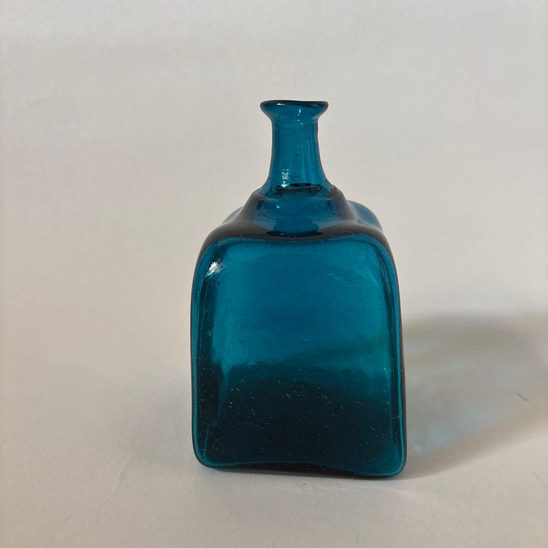 横山秀樹　ガラス　角瓶　民藝