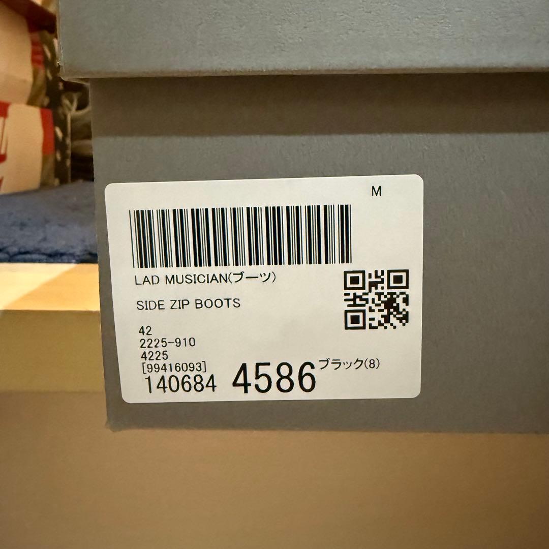 靴 LAD MUSICIAN SIDE ZIP BOOTS 2025AW