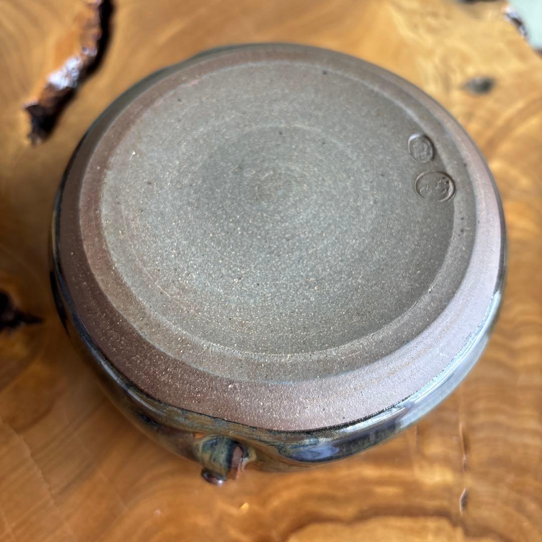 高取焼 建水 鬼丸雪山造 茶道具 共箱