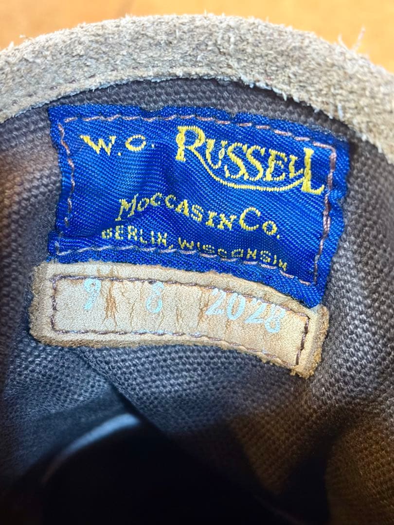 ラッセルモカシン　ショートサファリ　RUSSELL MOCCASIN 青タグ