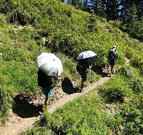 山は秋冬も紫外線が強い　シックスムーンデザインズ　カーボン　折りたたみ傘　訳有