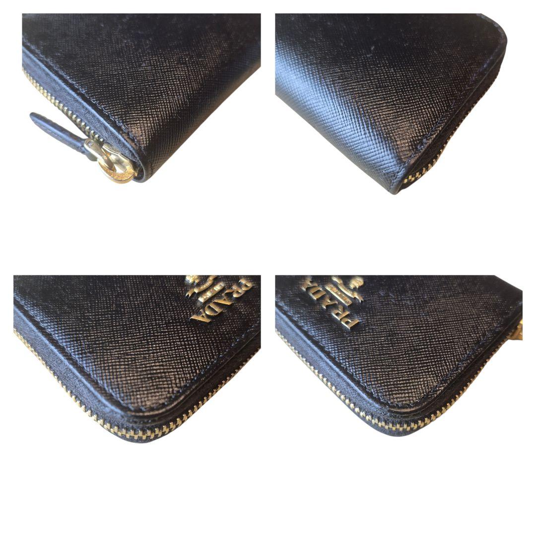 ＰＲＡＤＡ　プラダ　ケース　ラウンドファスナー　ブラック革