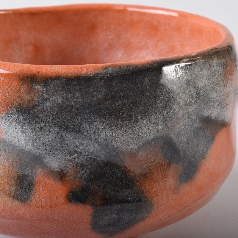 茶道具　佐々木松楽作　黒楽茶碗　赤楽茶碗　一双　共箱　V　7536