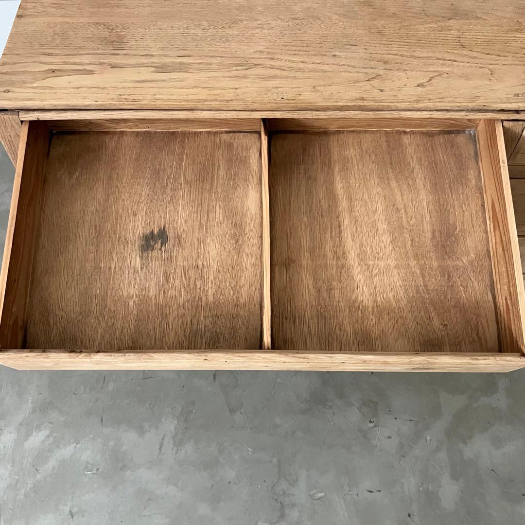 レトロ　アンティーク　古道具　古家具　剥離　ストリップド　机　テーブル　昭和