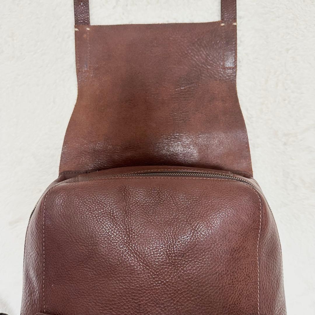 美品✨genten ゲンテン リュック レザー ブラウン トスカメン メンズ 革