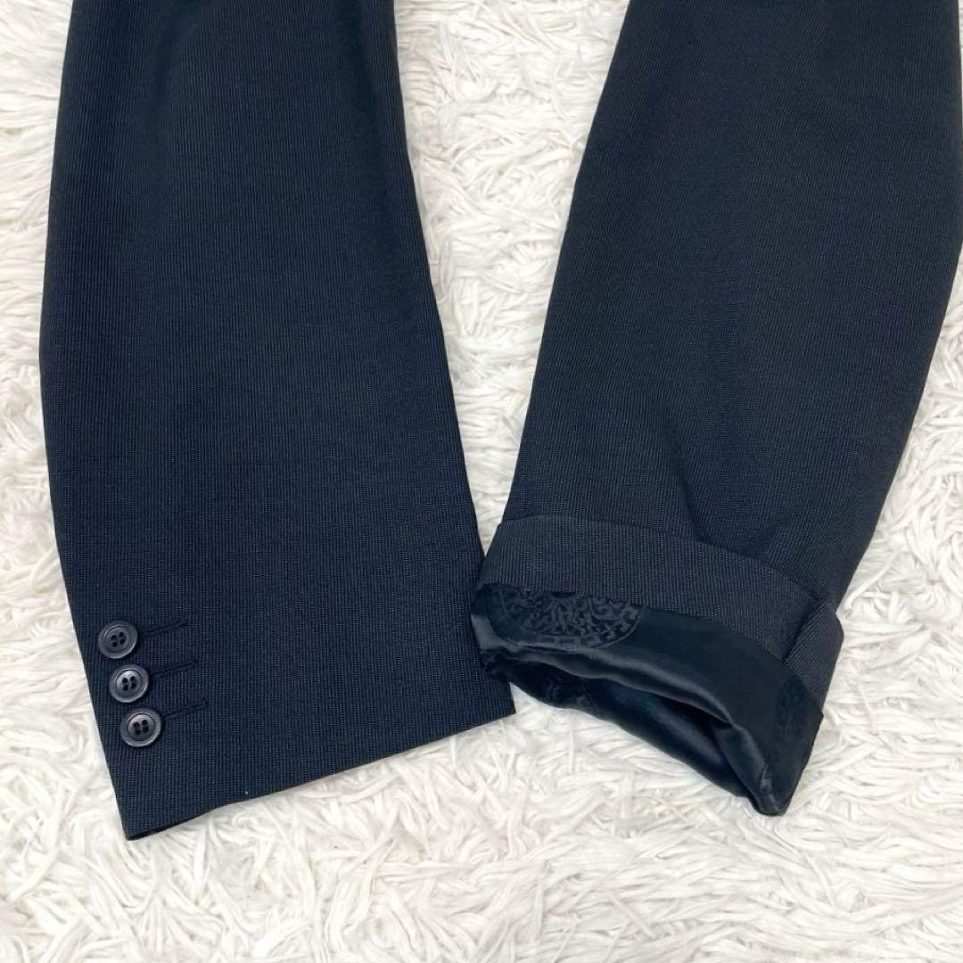 極美品✨ヴェルサーチ スーツ セットアップ ダブル 裏地メデューサ 総柄 黒