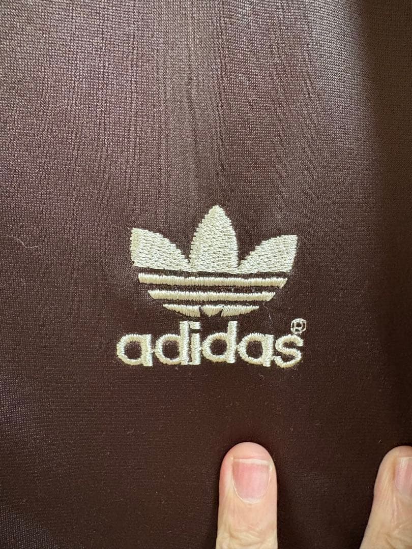 超希少　90S adidasミックスロゴ　トラックジャケット　ブラウンベージュ