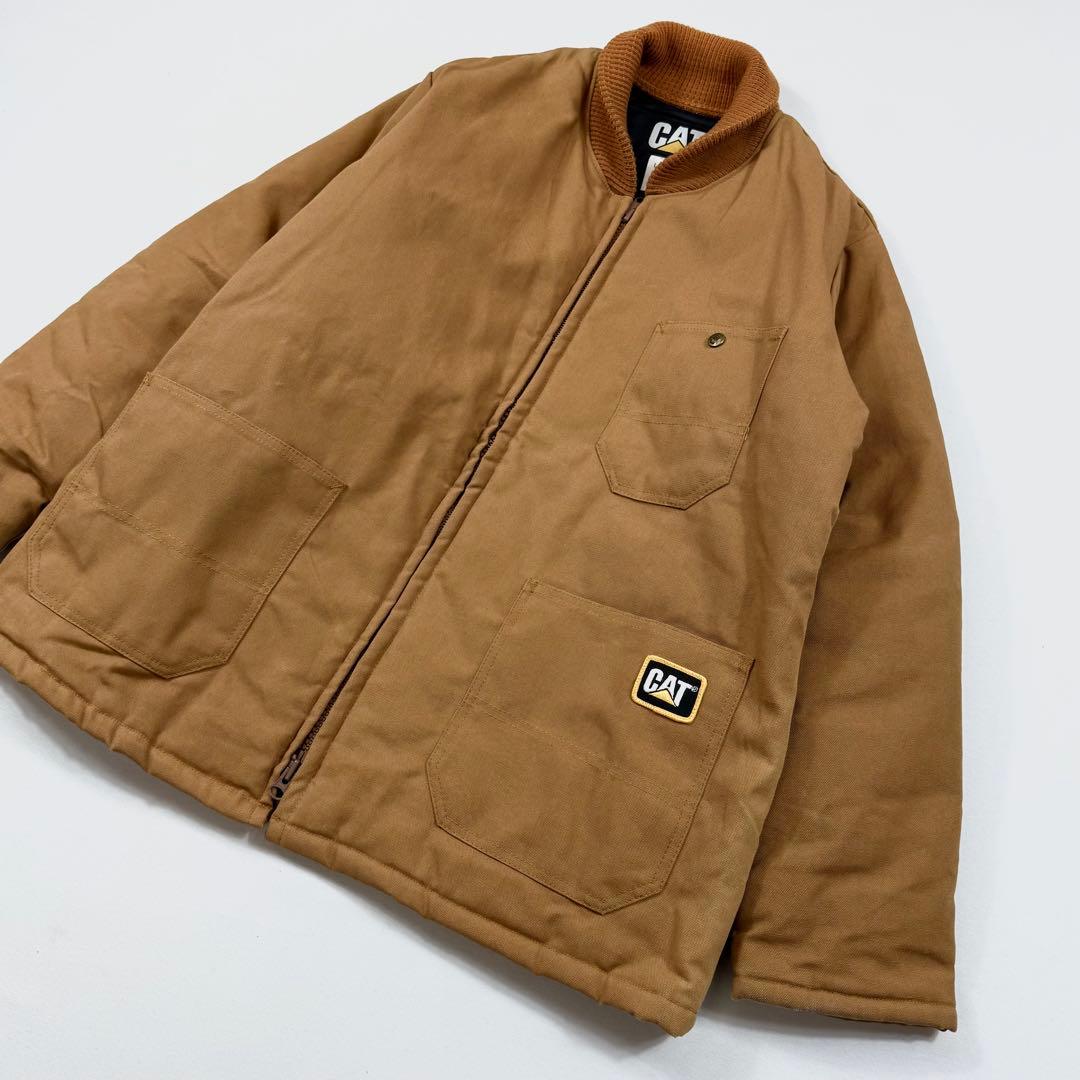 90's USA製 CAT キャタピラー 中綿ワークジャケット ダック地 L