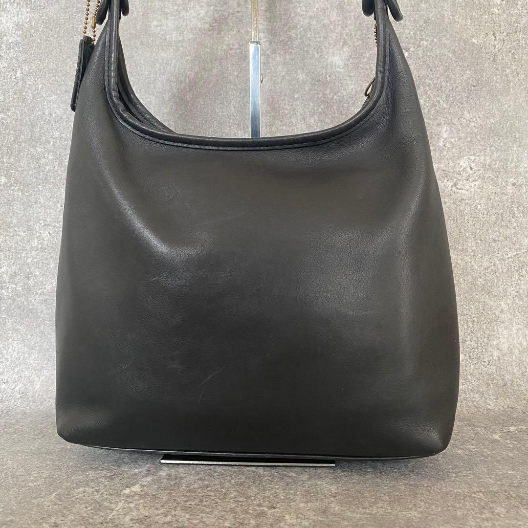 美品　オールドコーチ　ワンショルダーバッグ　オールレザー　金具　ブラック 黒