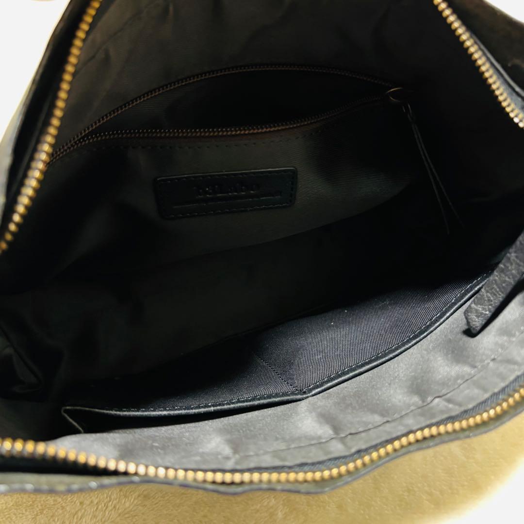 b3Labo 本革 レザーショルダーバッグ 黒 軽量 日本製 ユニセックス