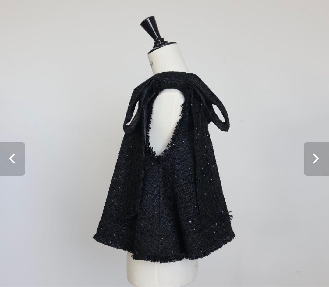 新品タグ付ジプソフィア Gypsohilaトゥインクルトップスブラック ネイビー