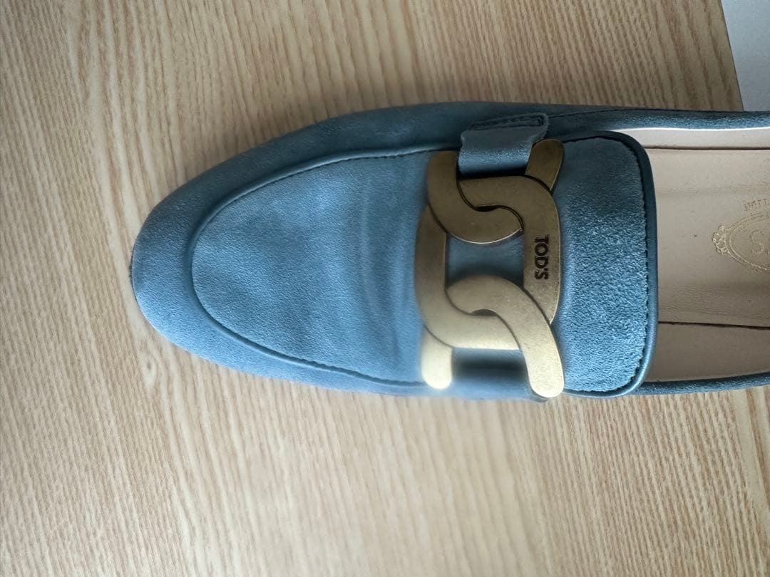 TOD'S スエード ローファー 青