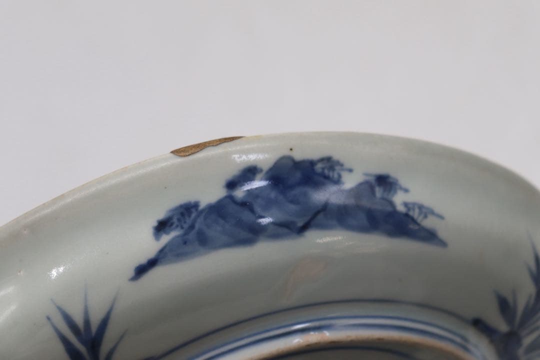 江戸　伊万里色絵　あわび型盛皿　大明年製銘　アンティーク　送料込み251010