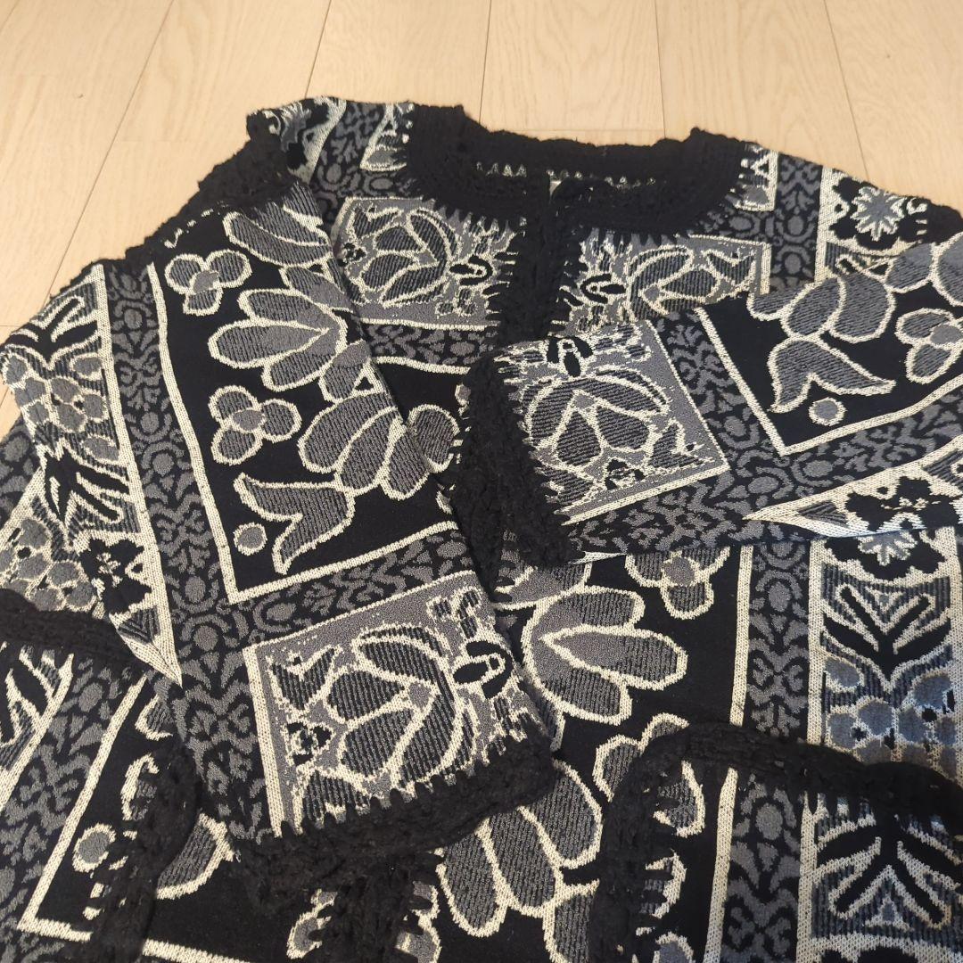 Ameri　RUG PATTERN KNIT JACKET