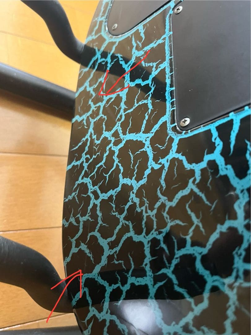 Charvel ディンキー　ブルークラックル　シャークインレイ　フロイドローズ