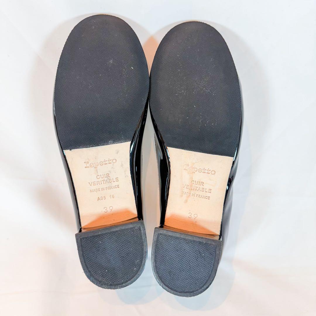 【美品】Repetto レペット カミーユ 黒 エナメル 39