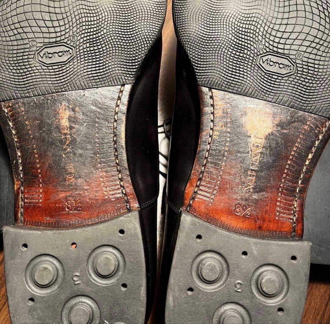 美品 SHETLANDFOX（シェットランドフォックス）内羽根式ストレートチップ