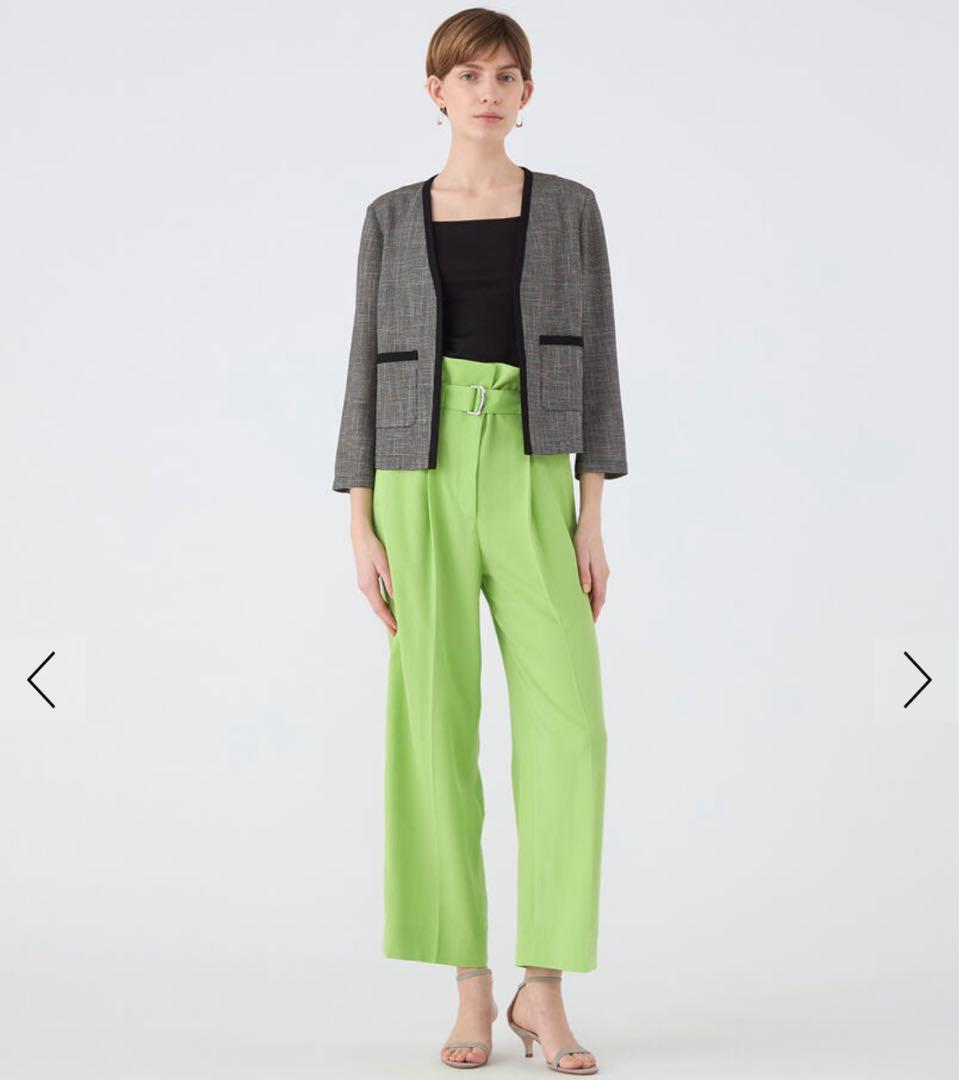 【一度入学式で着用】TOMORROWLAND ノーカラージャケット グレー　9号