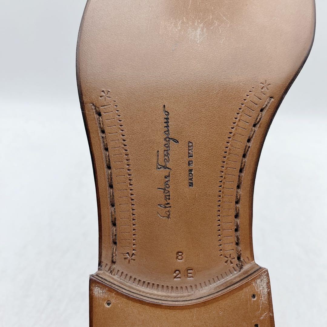 シューツリー付✨極美品✨サルヴァトーレフェラガモ ストレートチップ バーガンディ