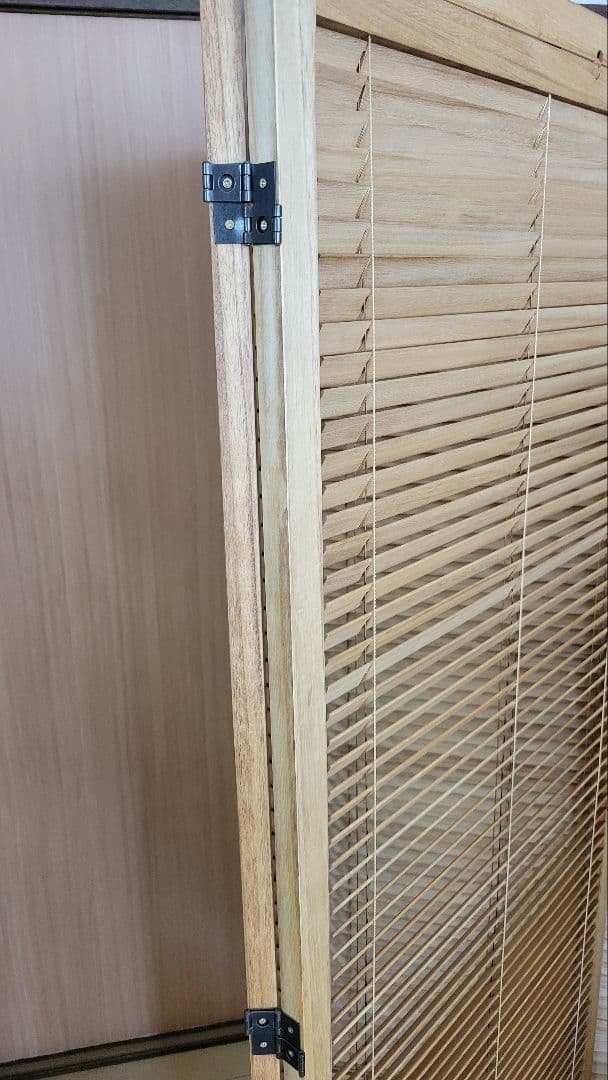 パーテーション　3連　キャスター　 高さ165cm 　木目