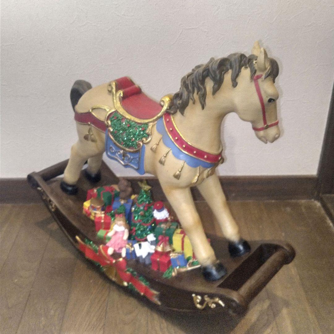 【美品】クリスマス イルミネーション　アニメーテッド ロッキングホース