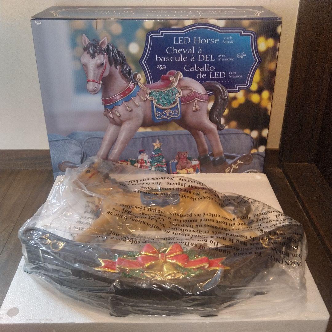 【美品】クリスマス イルミネーション　アニメーテッド ロッキングホース