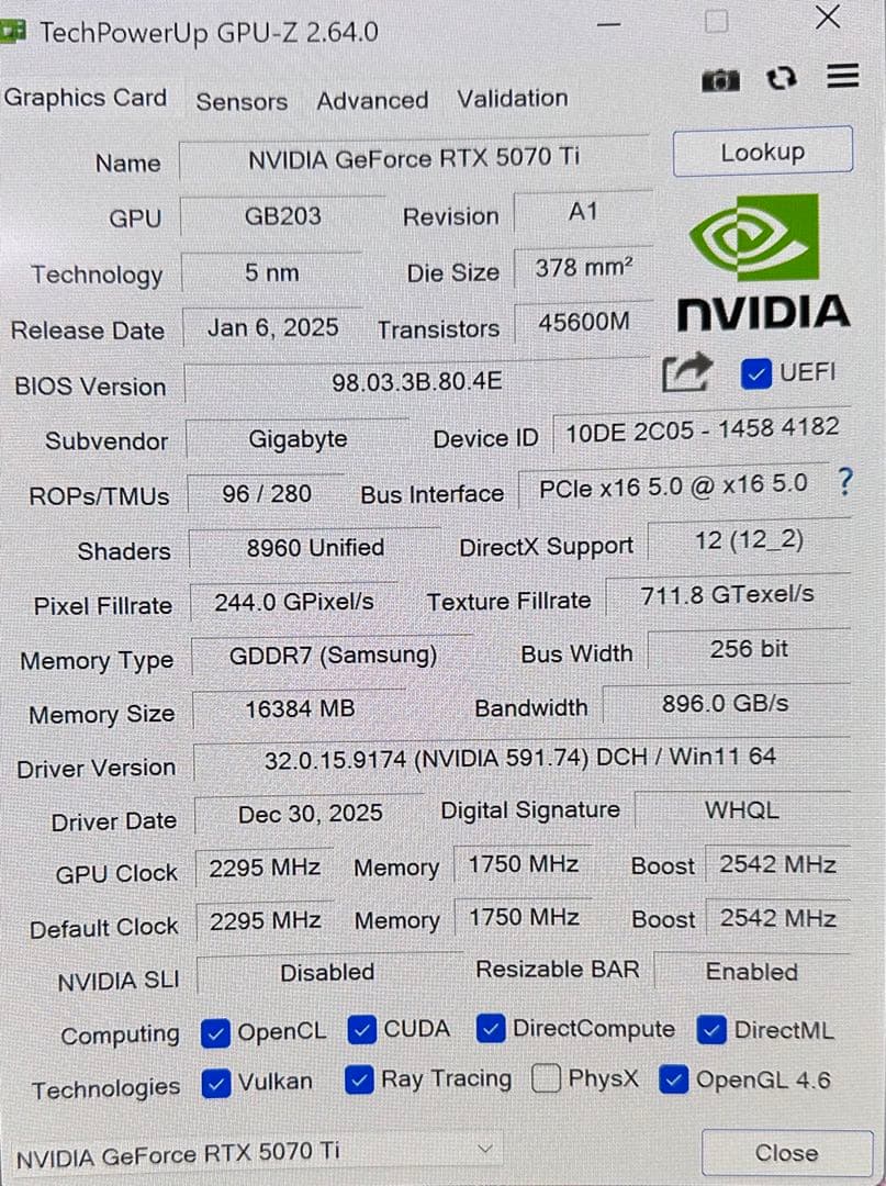 グラフィックボード・グラボ・ビデオカード GeForce RTX 5070 Ti EAGLE OC ICE SFF 16G