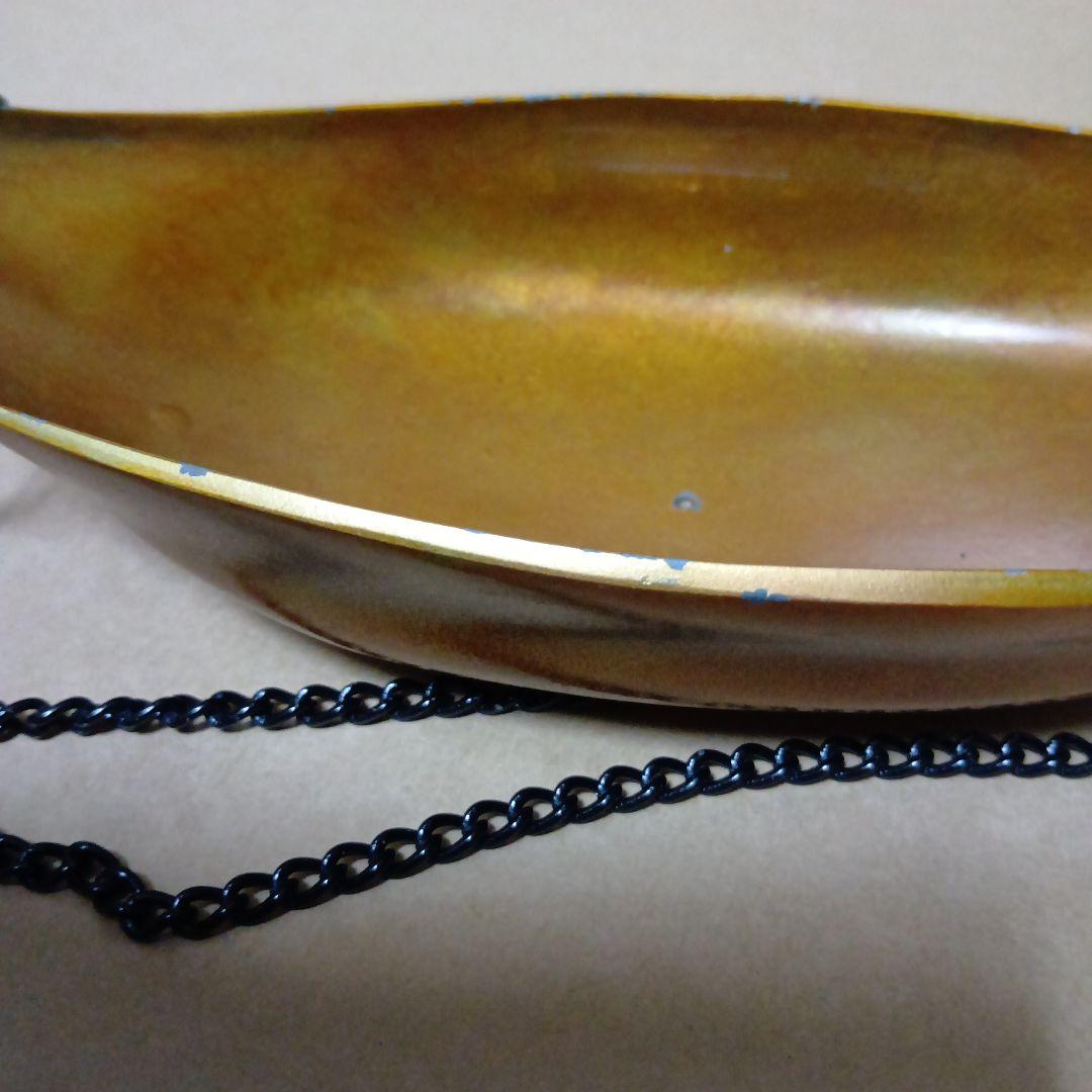 茶道具　唐銅吊舟花入