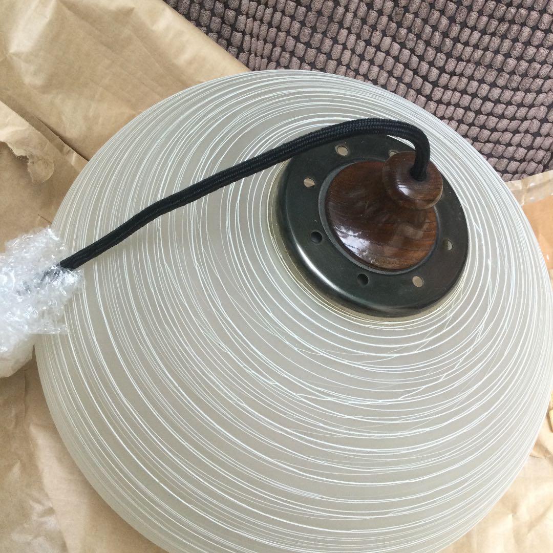 糸巻きガラスのペンダントライト、ビンテージ