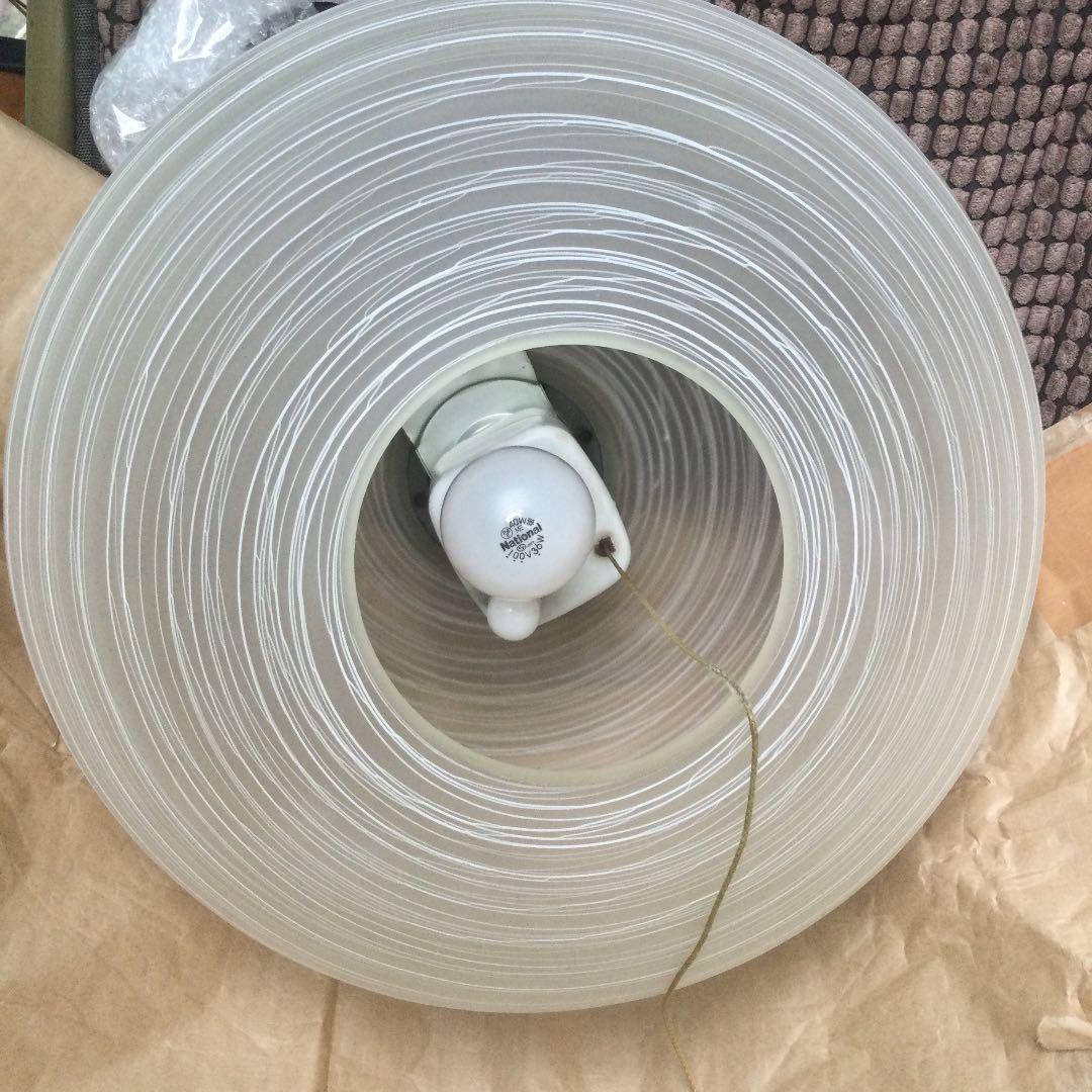 糸巻きガラスのペンダントライト、ビンテージ