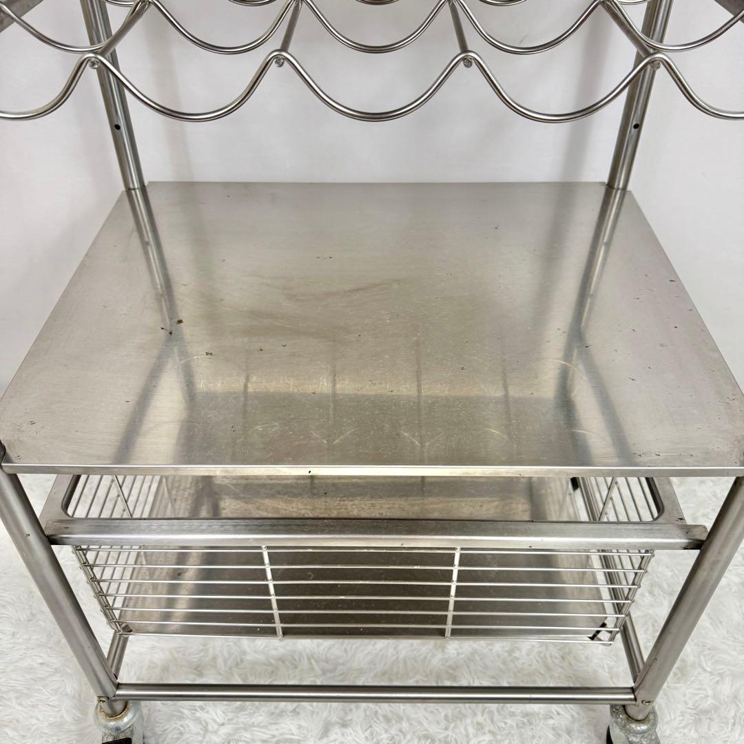 【廃盤・希少】IKEA グルンドタール ステンレス キッチンワゴン 81-13