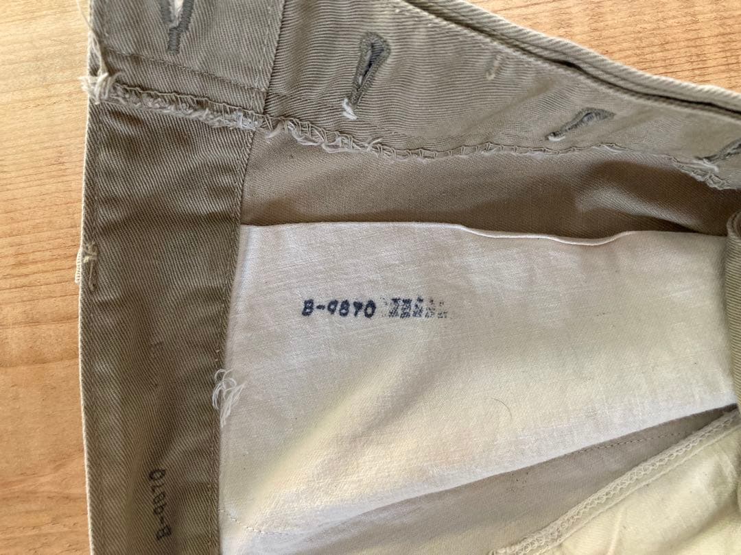 オリジナル☆m-45❗️usarmy chinoチノパン.ボタンフライ.フラップ付