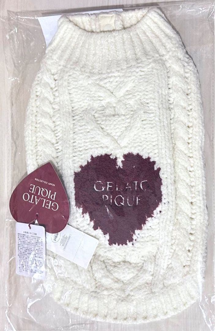 ジェラートピケ ハートアランハイネックプルオーバー　M