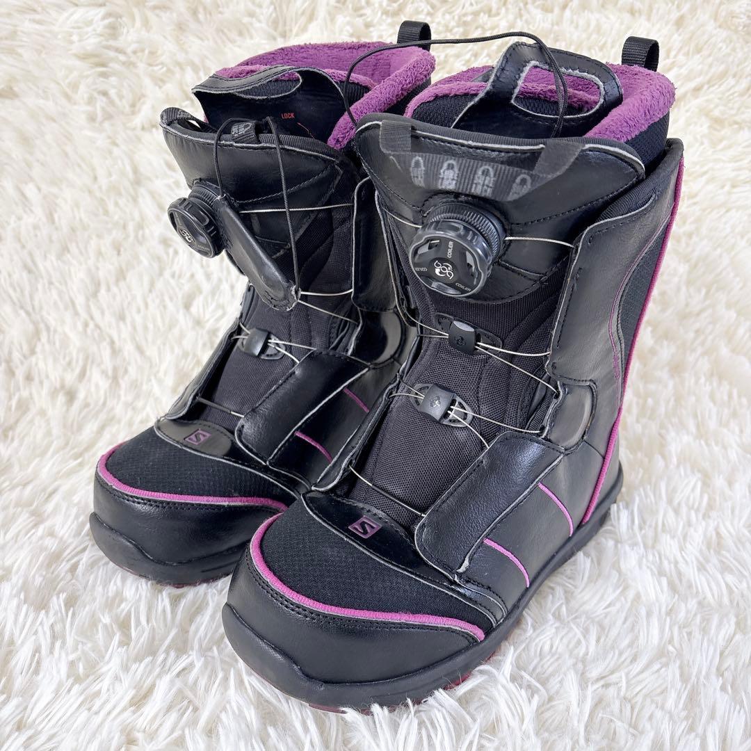 サロモン　スノーブーツ　スノボ　スノーボード　ブーツ　レディース　24.5 美品