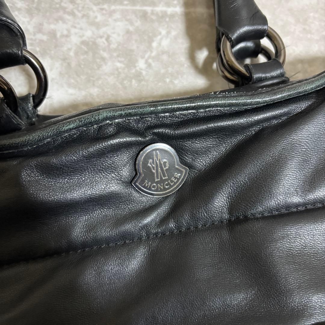 H251 Moncler モンクレール　ハンドバッグ　ブラック　大容量　A4収納