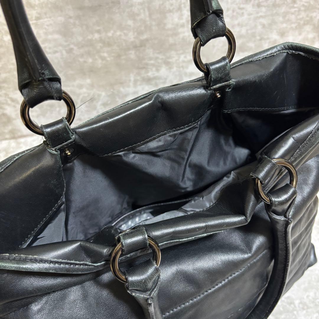 H251 Moncler モンクレール　ハンドバッグ　ブラック　大容量　A4収納