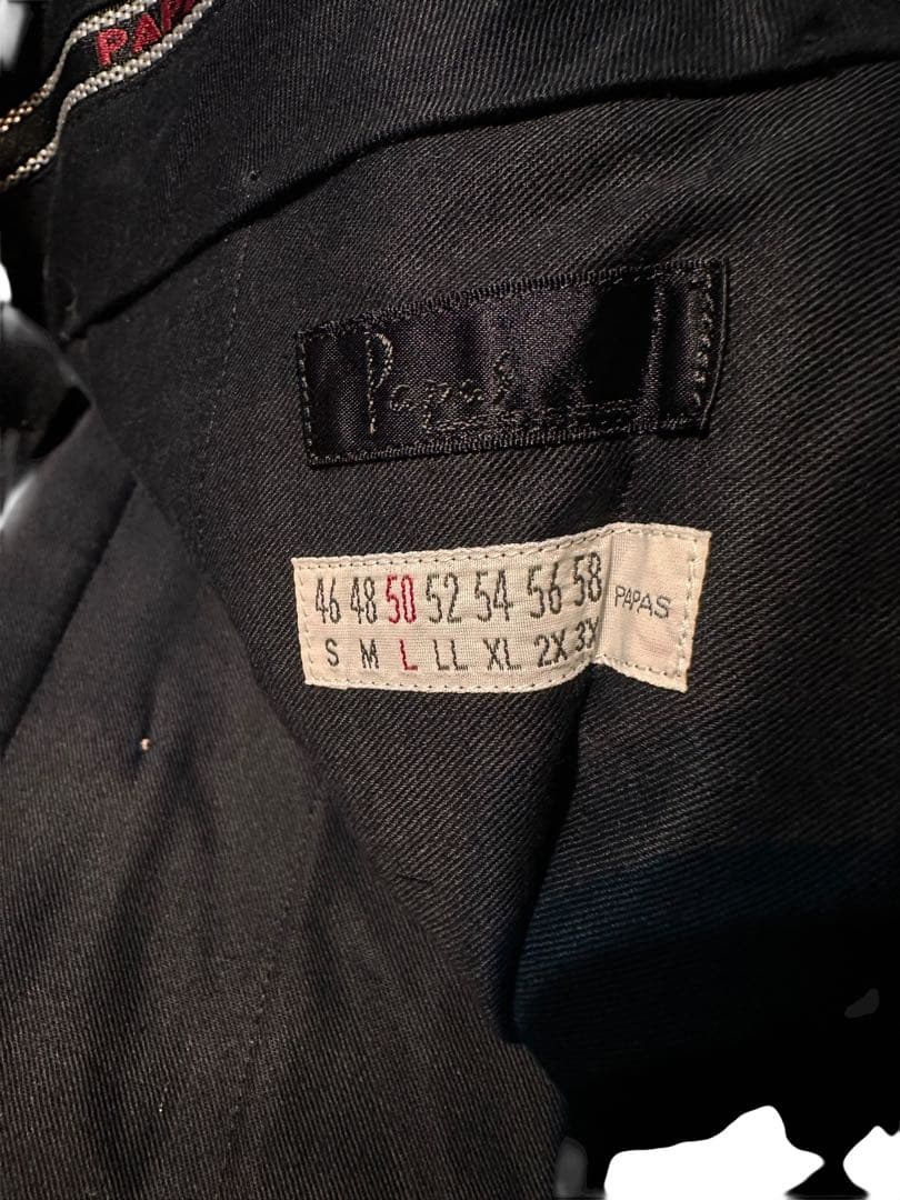 新品未使用！定価132,000円パパス PAPAS シルクシングルスーツ背抜きL