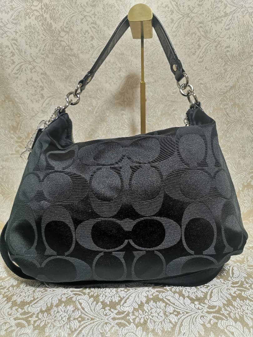 美品　COACH　ショルダーバッグ　poppy　2way　大容量　16495