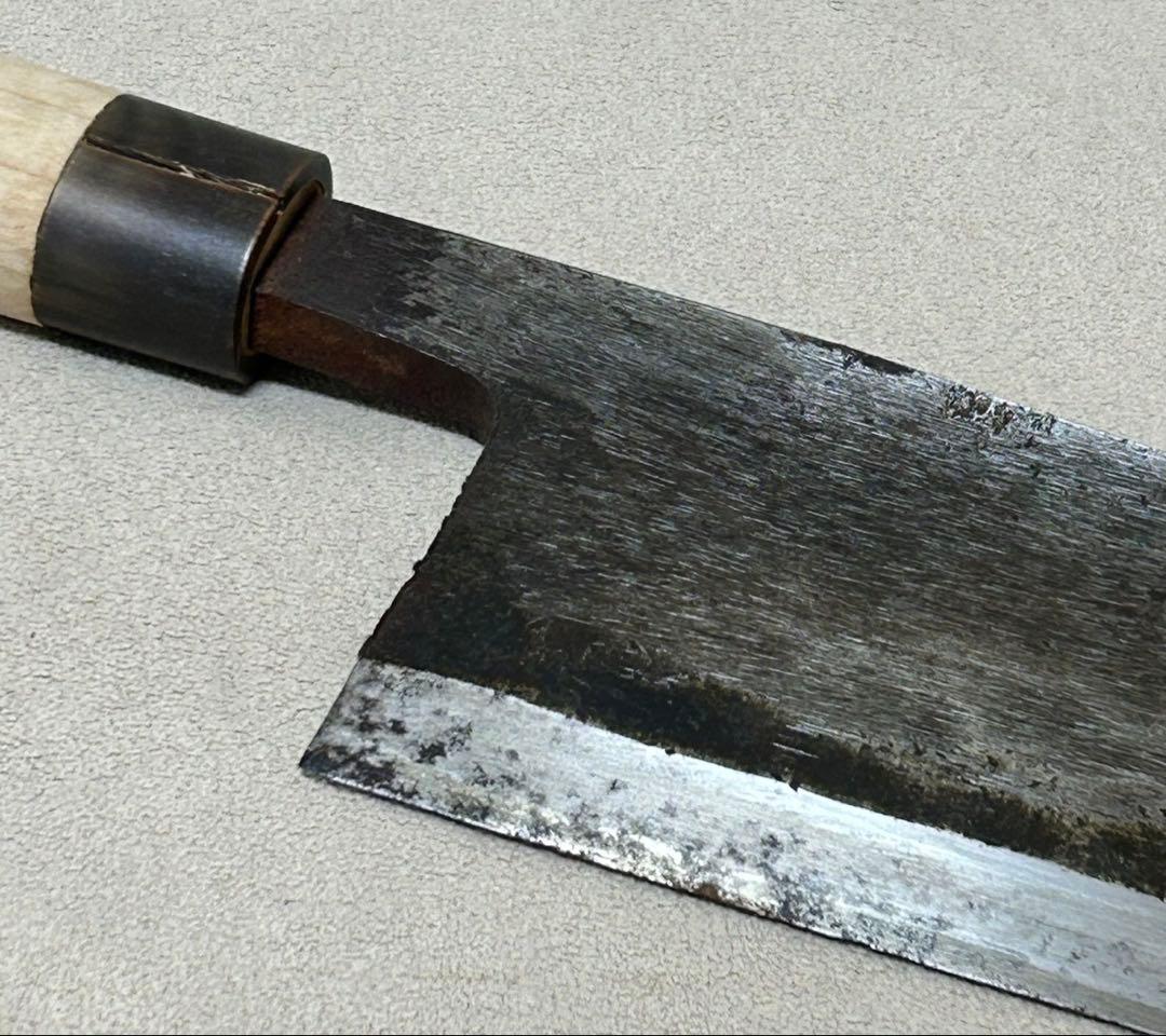 黒打ち 特大 大出刃庖丁 堺 菊秀 別打 刃渡31cm 鞘付