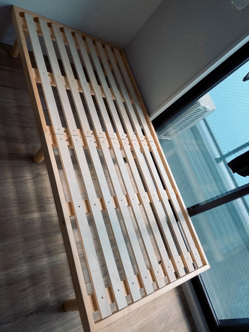 スノコベッド 木製 フレーム シングルサイズ 縦195cm 幅90cm 簀子