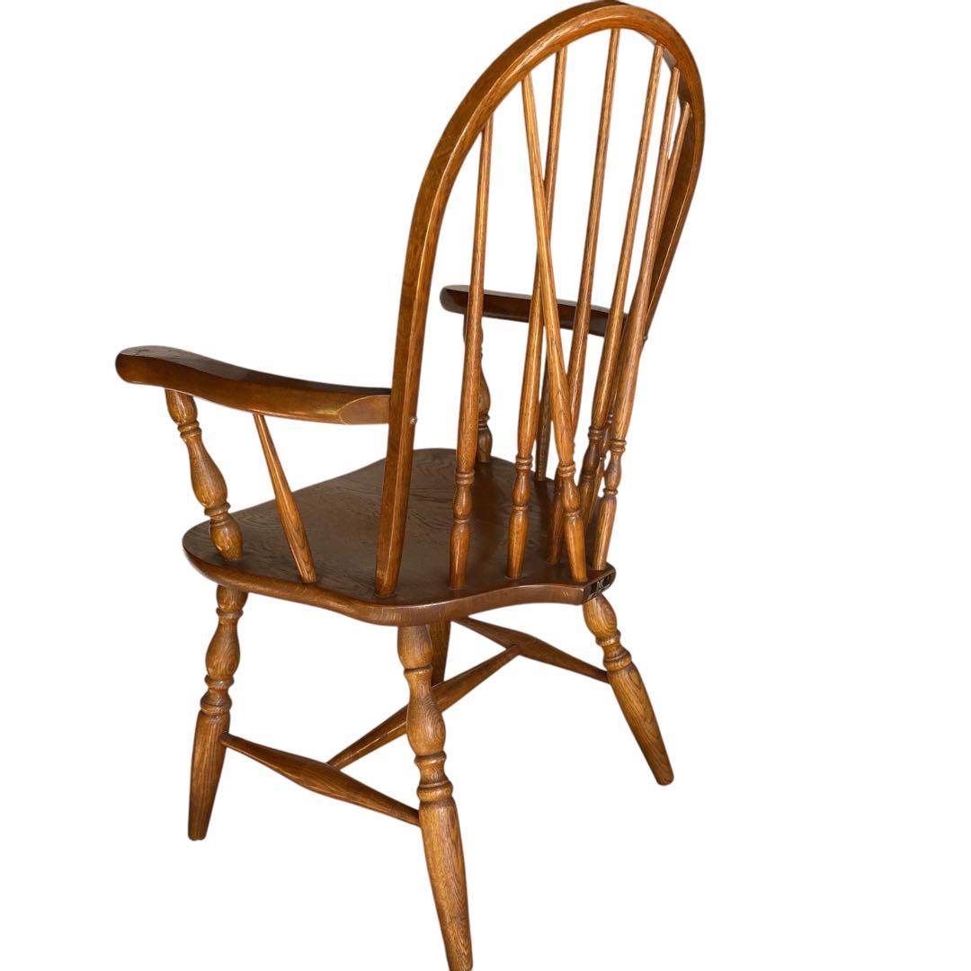 柏木工 かしわ木工 肘付きウィンザーチェア/プレースバックチェア　ボウバック①