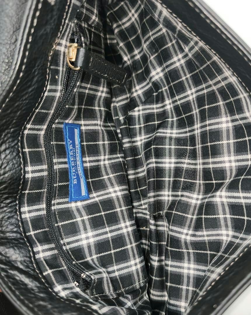 【希少 高級◎】バーバリー ショルダーバッグ 斜め掛け ノバチェック 本革 廃盤