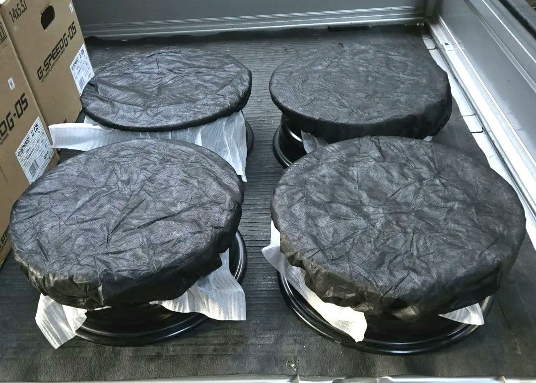 スチールホイール 14×5.5J PCD100 4穴 黒鉄チン プロボックス他